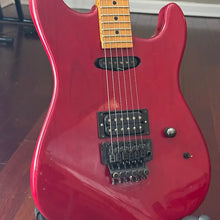 Load image into Gallery viewer, Chandler San Francisco Superstrat Guitar - 1980s - Reverse Headstock Transparent Red Maple Neck