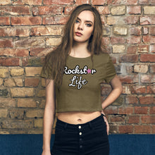 Load image into Gallery viewer, Rockstar Life - Women’s Crop Top Tee