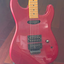 Load image into Gallery viewer, Chandler San Francisco Superstrat Guitar - 1980s - Reverse Headstock Transparent Red Maple Neck
