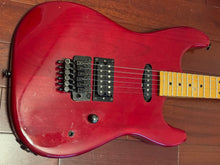 Load image into Gallery viewer, Chandler San Francisco Superstrat Guitar - 1980s - Reverse Headstock Transparent Red Maple Neck
