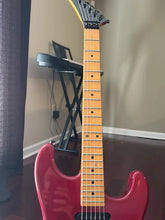 Load image into Gallery viewer, Chandler San Francisco Superstrat Guitar - 1980s - Reverse Headstock Transparent Red Maple Neck
