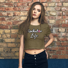 Load image into Gallery viewer, Rockstar Life - Women’s Crop Top Tee
